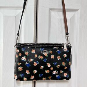 Leather crossbody sling purse.